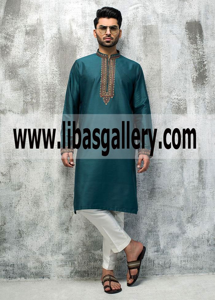 Engagement Kurta Embroidered for Men
