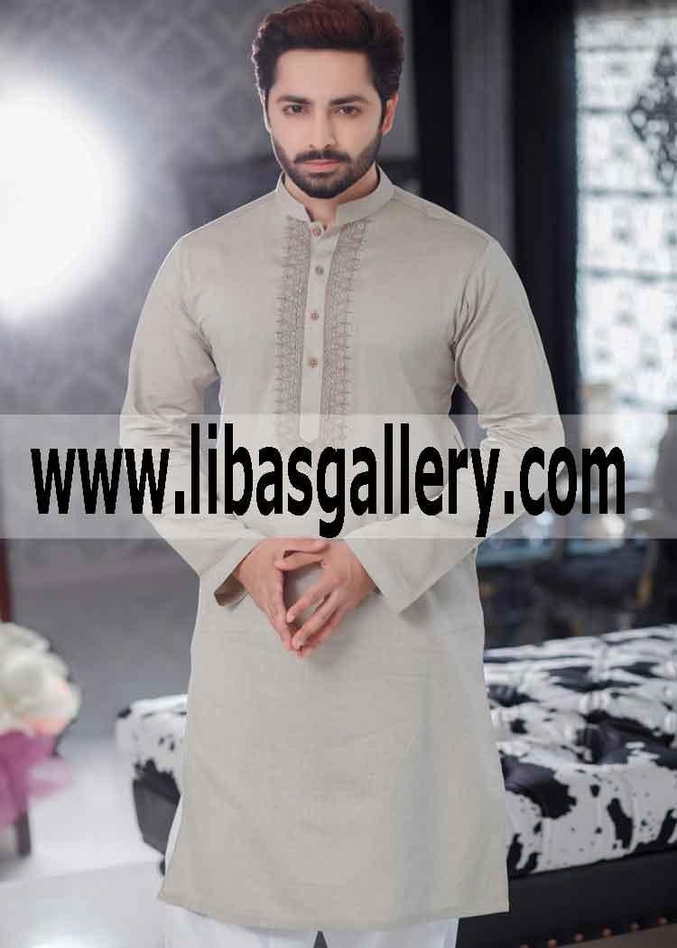 Fair complexion men wearing kurta