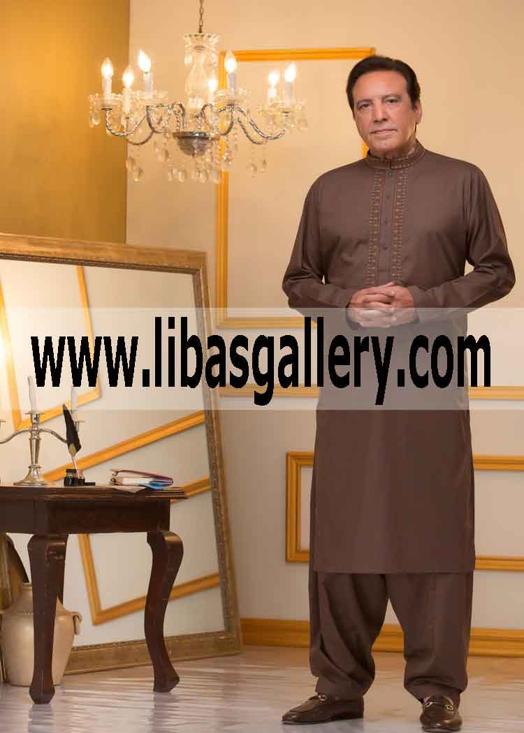 Shop online celebrity style brown kurta shalwar for your father and brother birth day Glasgow Scotland Shop online celebrity style brown kurta shalwar for your father and brother birth day Glasgow Scotland