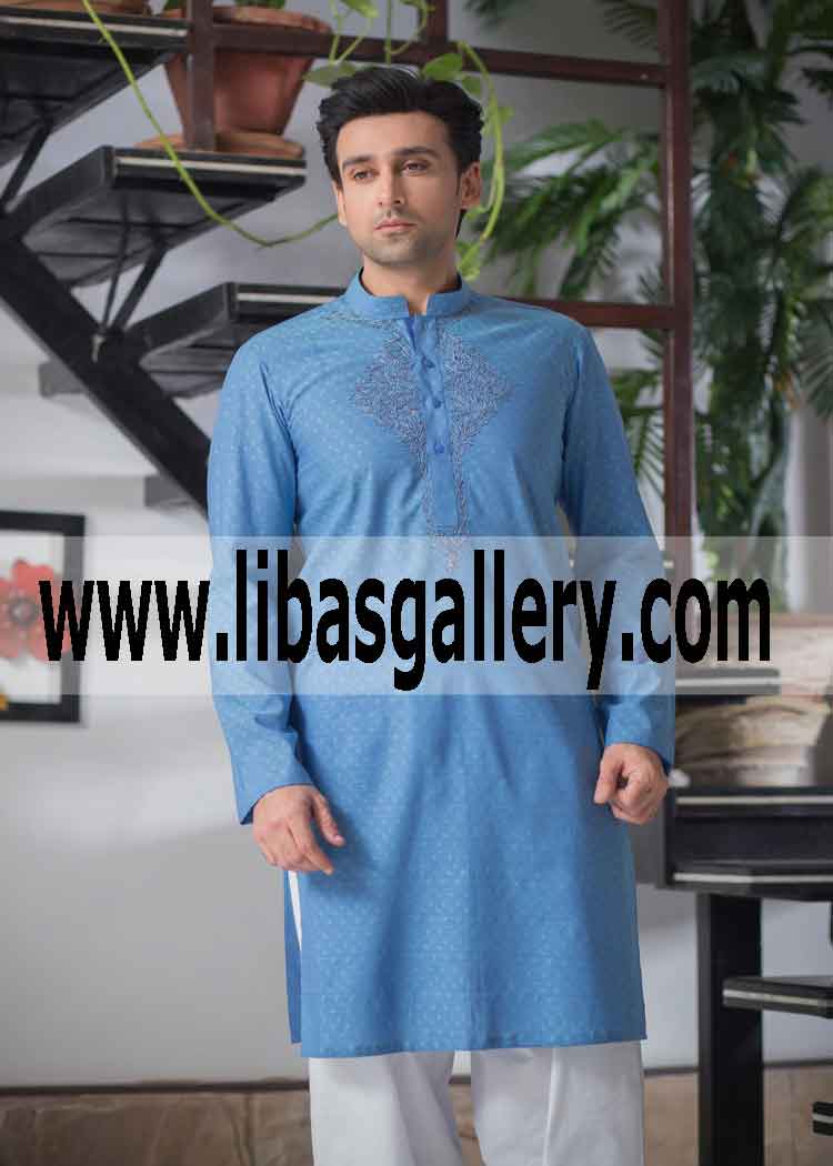 younger brother presents Pakistani kurta to elder brother on birthday Fairfield Connecticut USA younger brother presents Pakistani kurta to elder brother on birthday Fairfield Connecticut USA