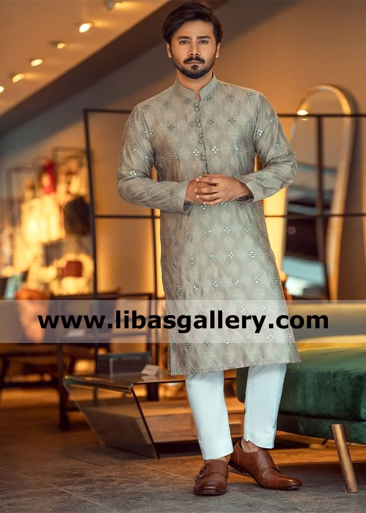 Celebrity Embroidered eid and event kurta design 