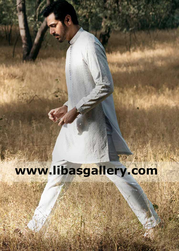 Festive Beautiful Embroidered Kurta with Pajama for Men