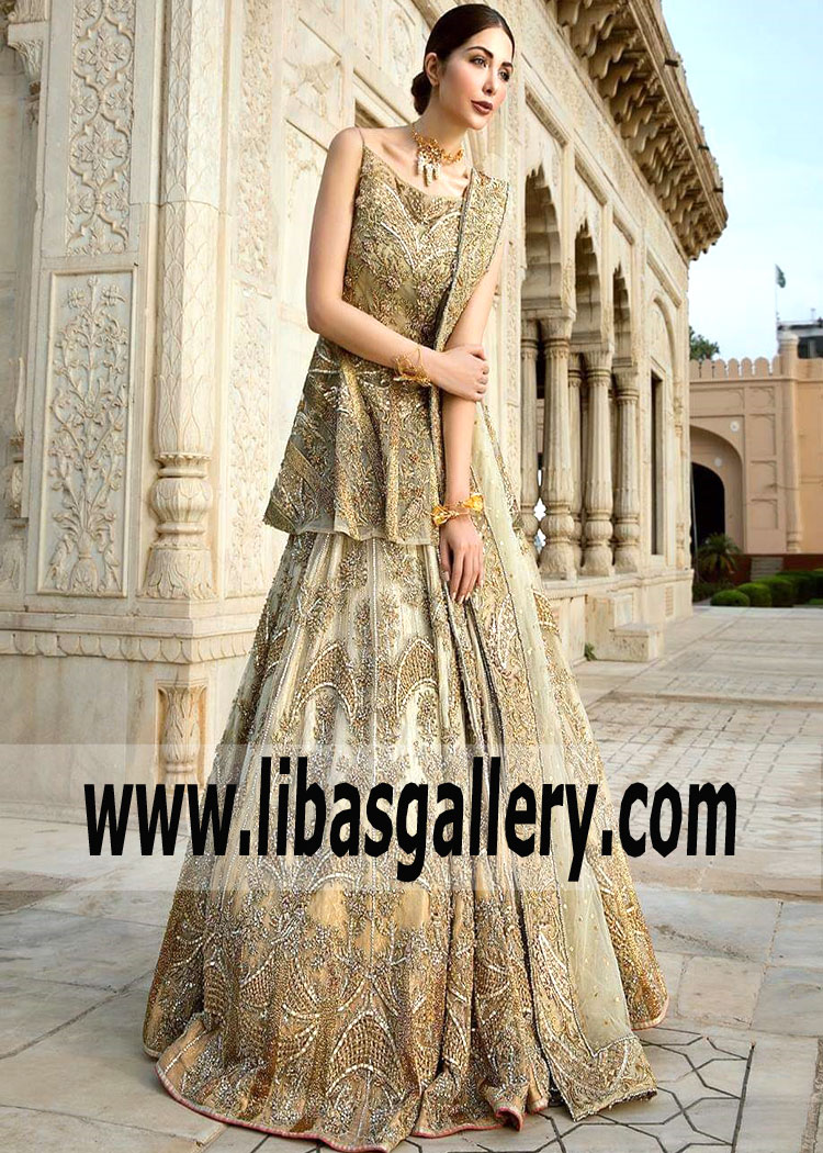 ERUM KHAN EMBELLISHED LEHENGA WEDDING DRESS