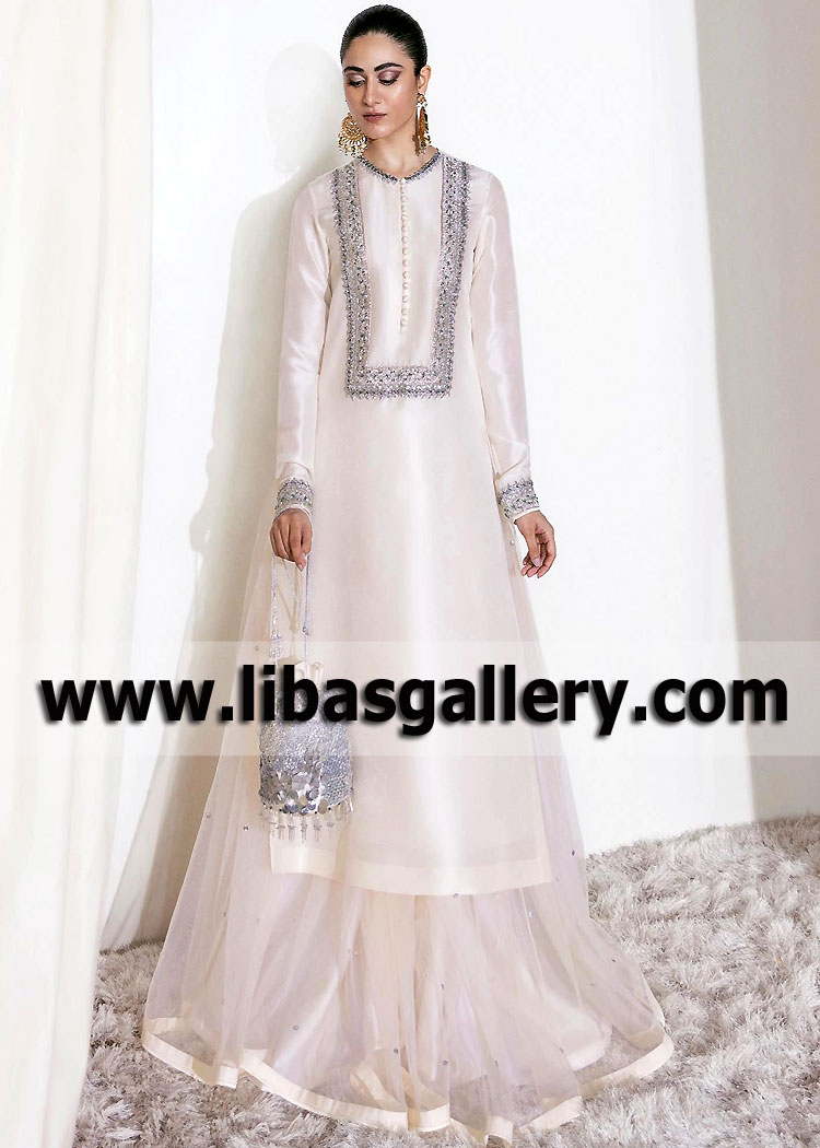 Pale Champagne Freesia Lehenga Dress for Eid