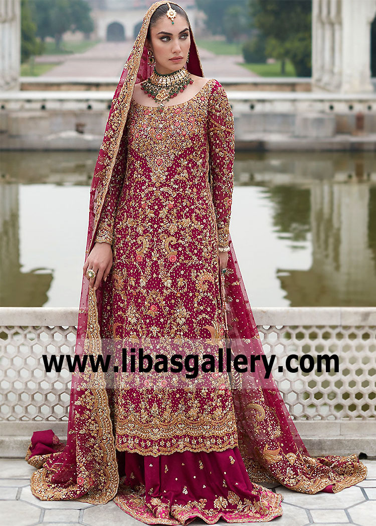 Berry Lilium Bridal Lehenga