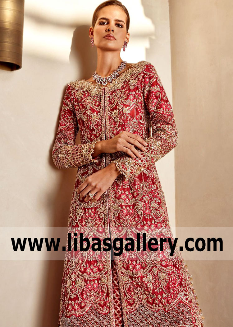 Ruby Red Alcea Wedding Guest Dress