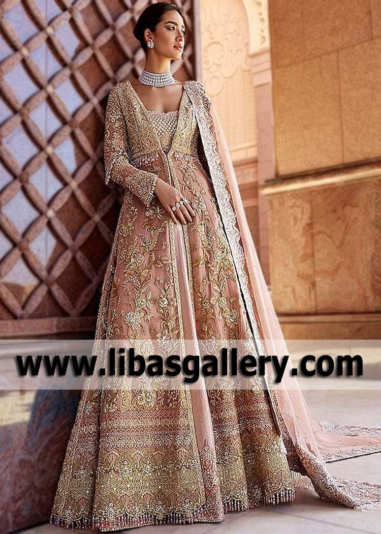 Coral Reef Lily Bridal Maxi Lehenga