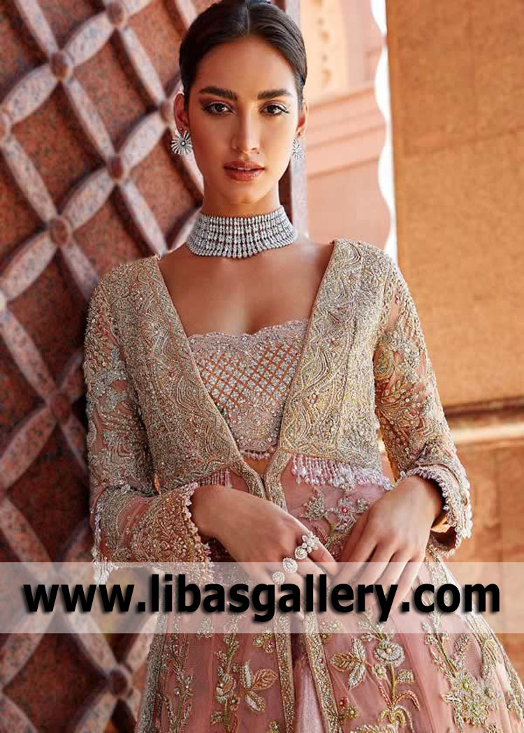 Coral Reef Lily Bridal Maxi Lehenga