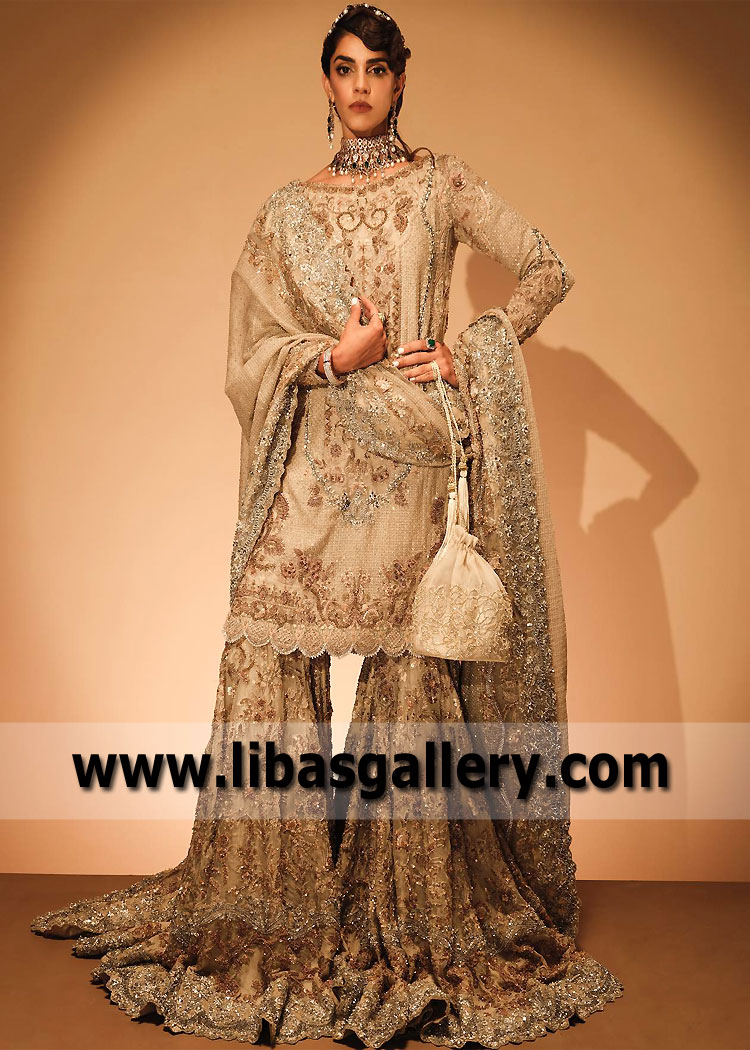 Pale Gold Freesia Farshi Gharara