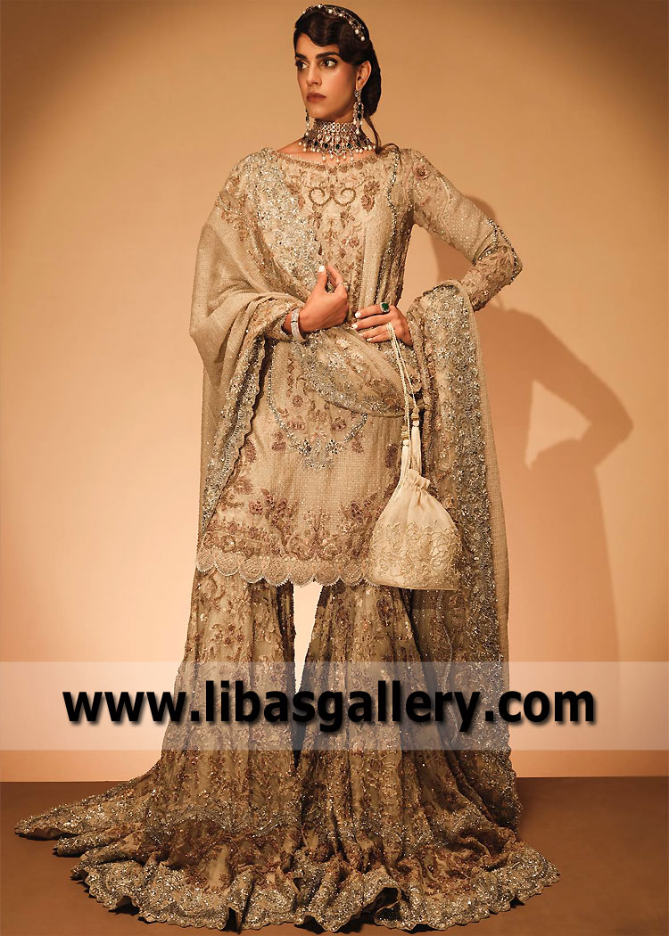 Pale Gold Freesia Farshi Gharara