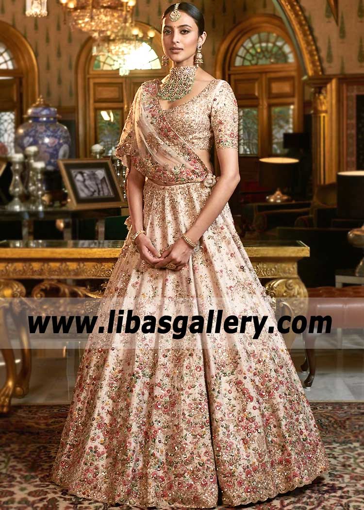 Ivory Alcea Reception Bridal Lehenga Dress