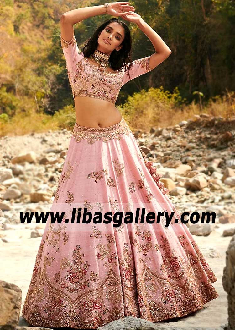 Misty Rose Wedelia Bridal Lehenga Choli