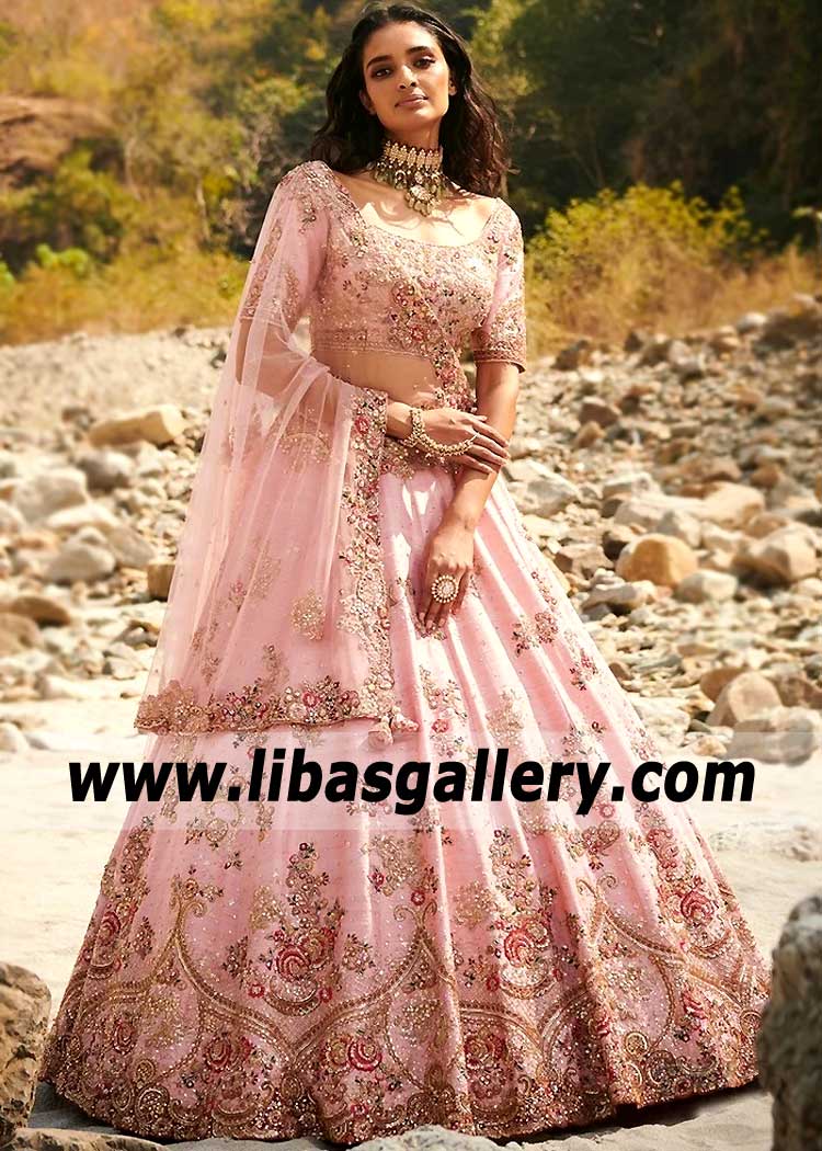 Misty Rose Wedelia Bridal Lehenga Choli