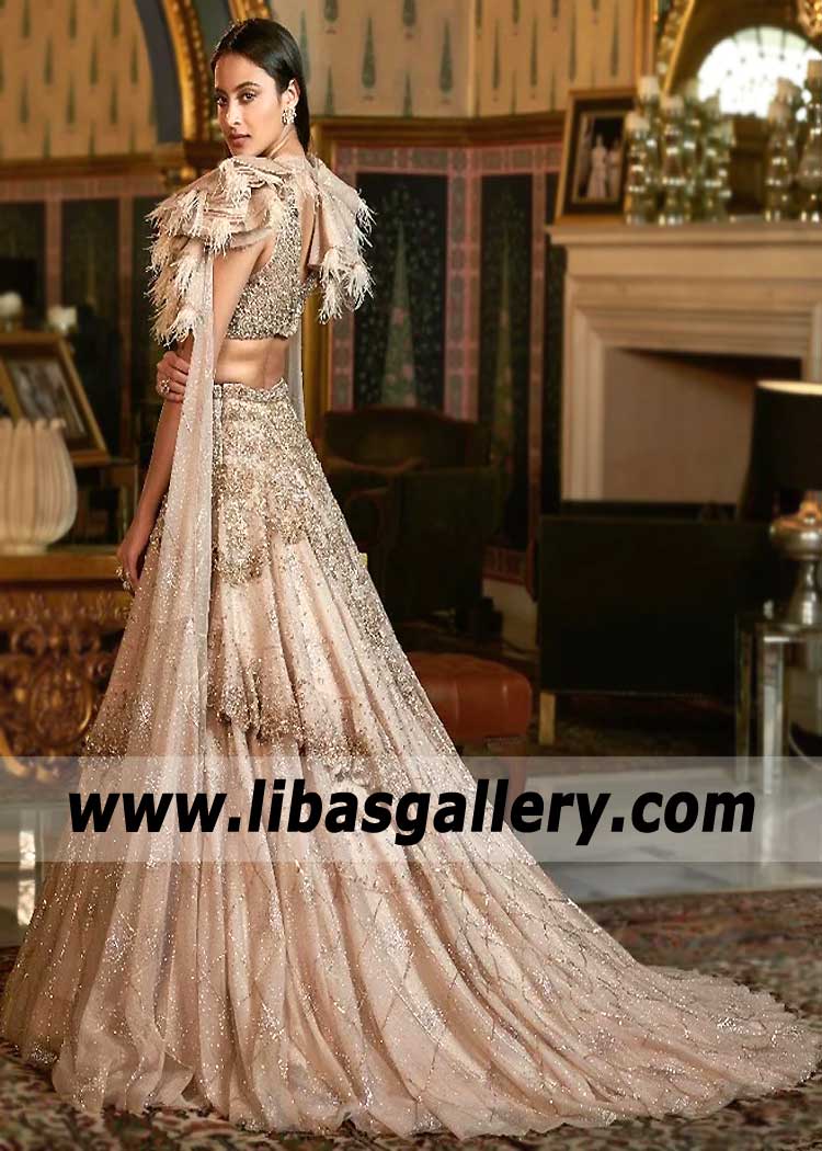 Desert Sand Bridal Lehenga For Sikh Brides