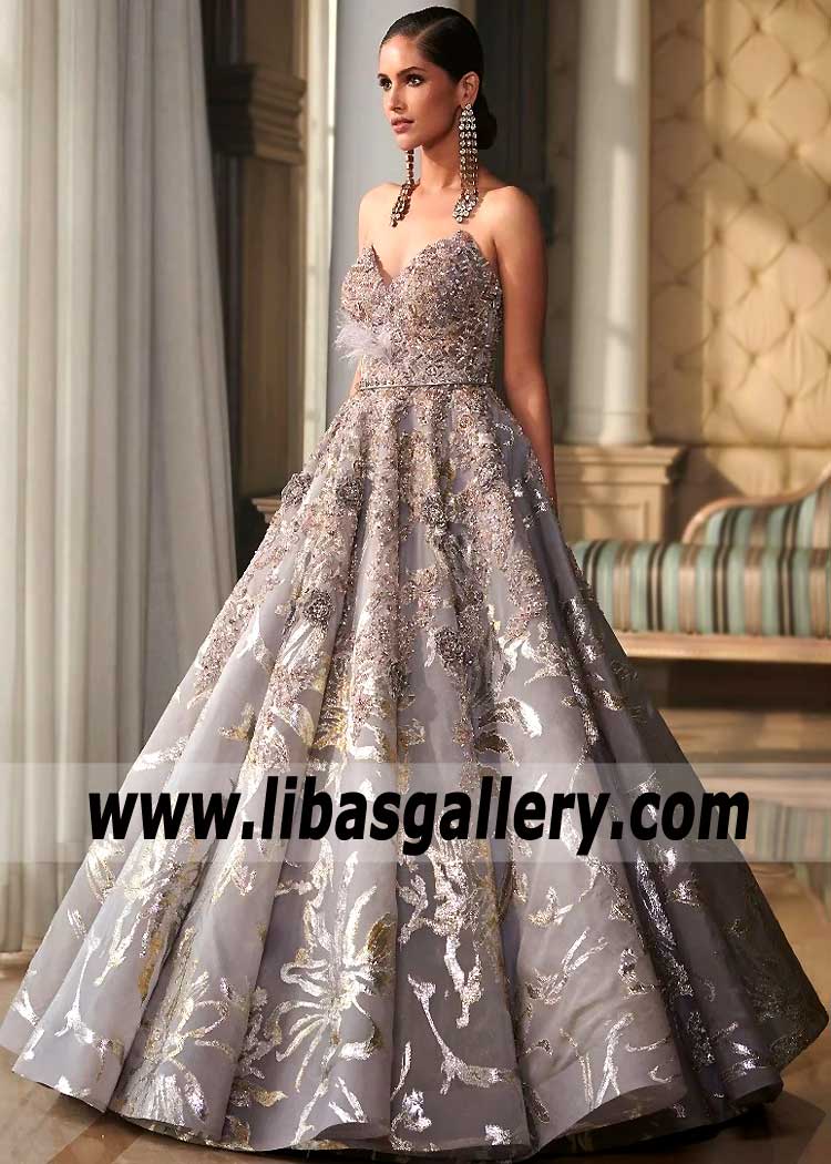 Dusty Mauve Mallow Bridal Gown