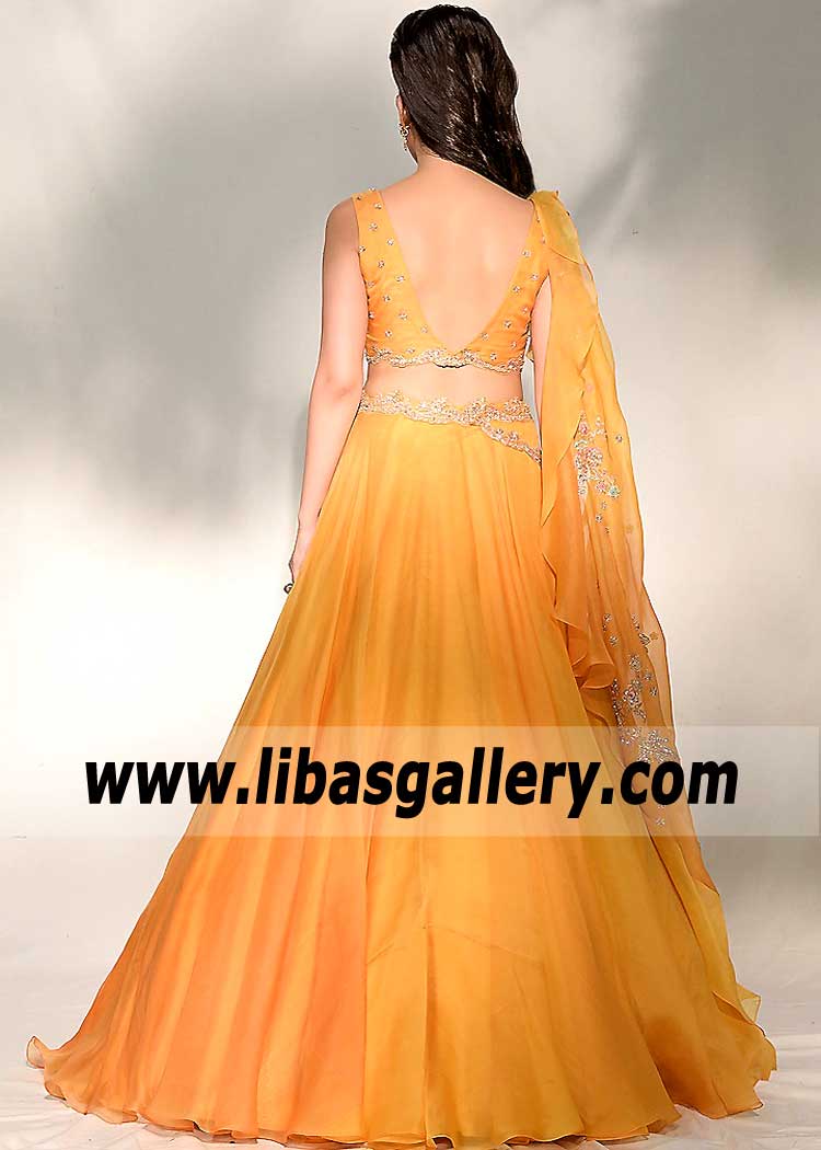 Selective Yellow Laurel Embellished Lehenga