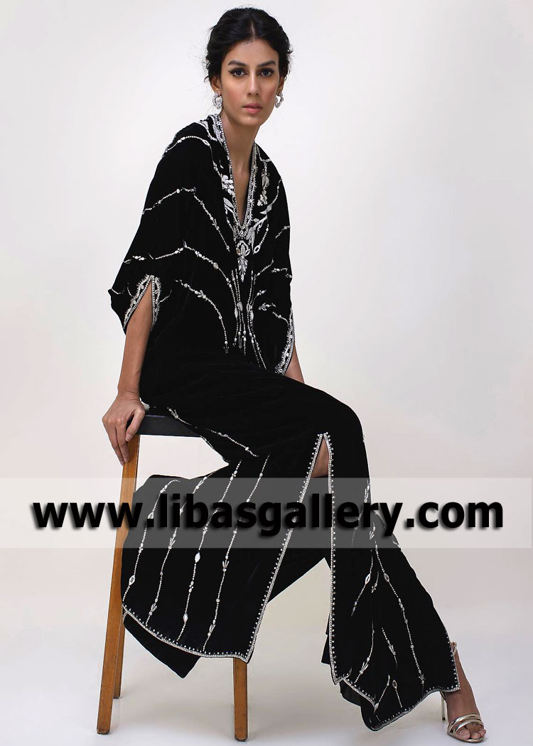Black Mallow Kaftan Party Wear