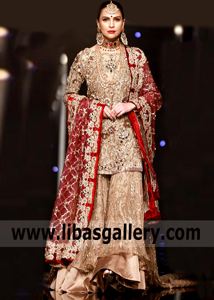 Gorgeous Sharara Wedding Dresses Denny UK Mohsin Naveed Ranjha Bridal Sharara Bridal Couture Week
