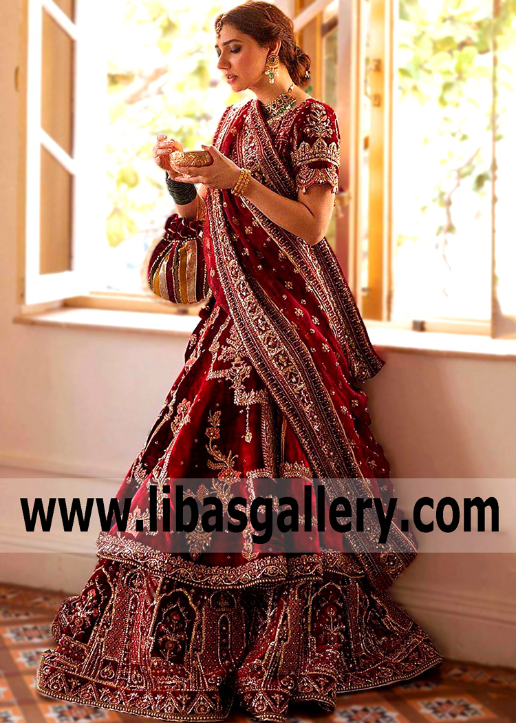 Maroon Dianthus Lehenga Choli