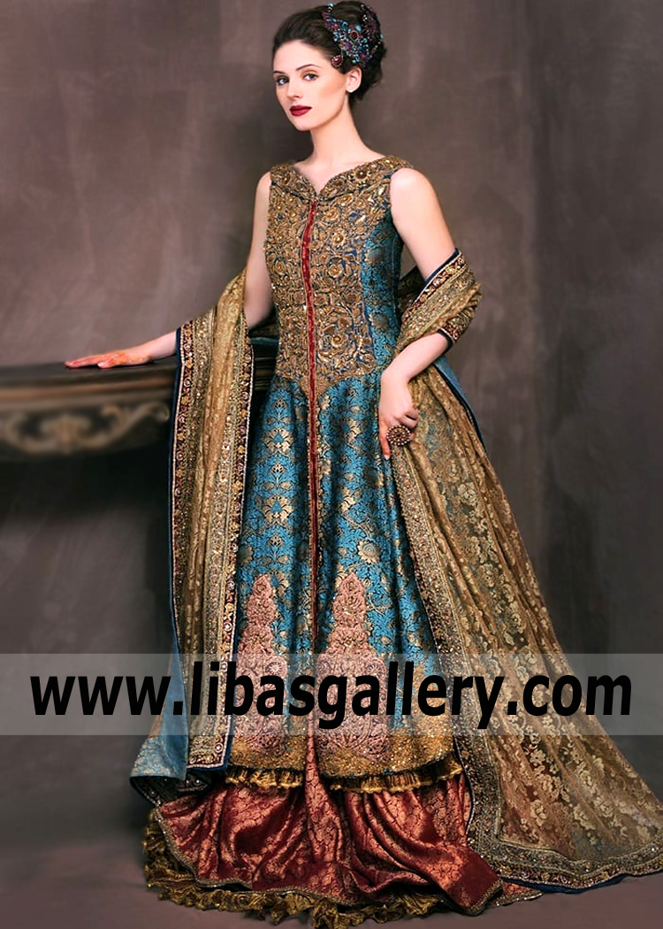 Rich Electric Blue Reni Anarkali