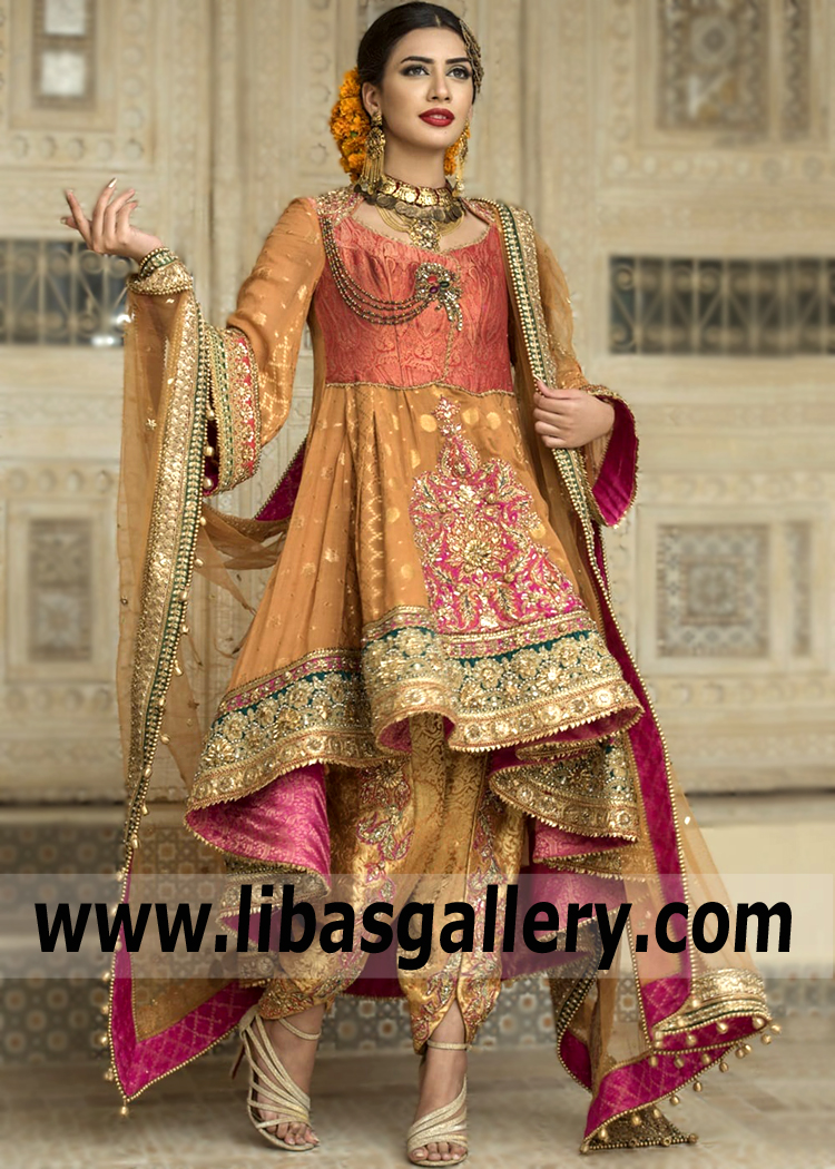 Gold Amber Trocadero Anarkali