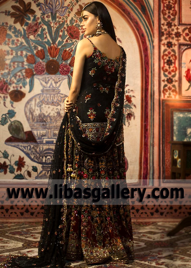 Ethereal Black Wedding Dress with Amazing Embellishments