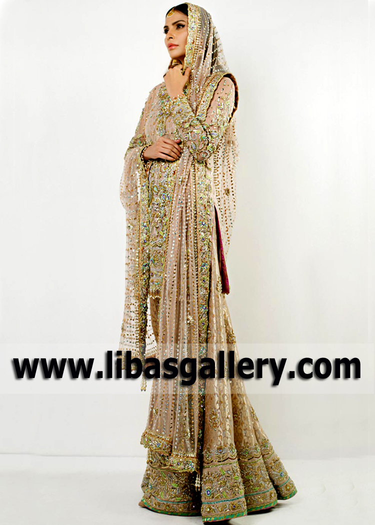 Blanched Almond Ovule Bridal Dress