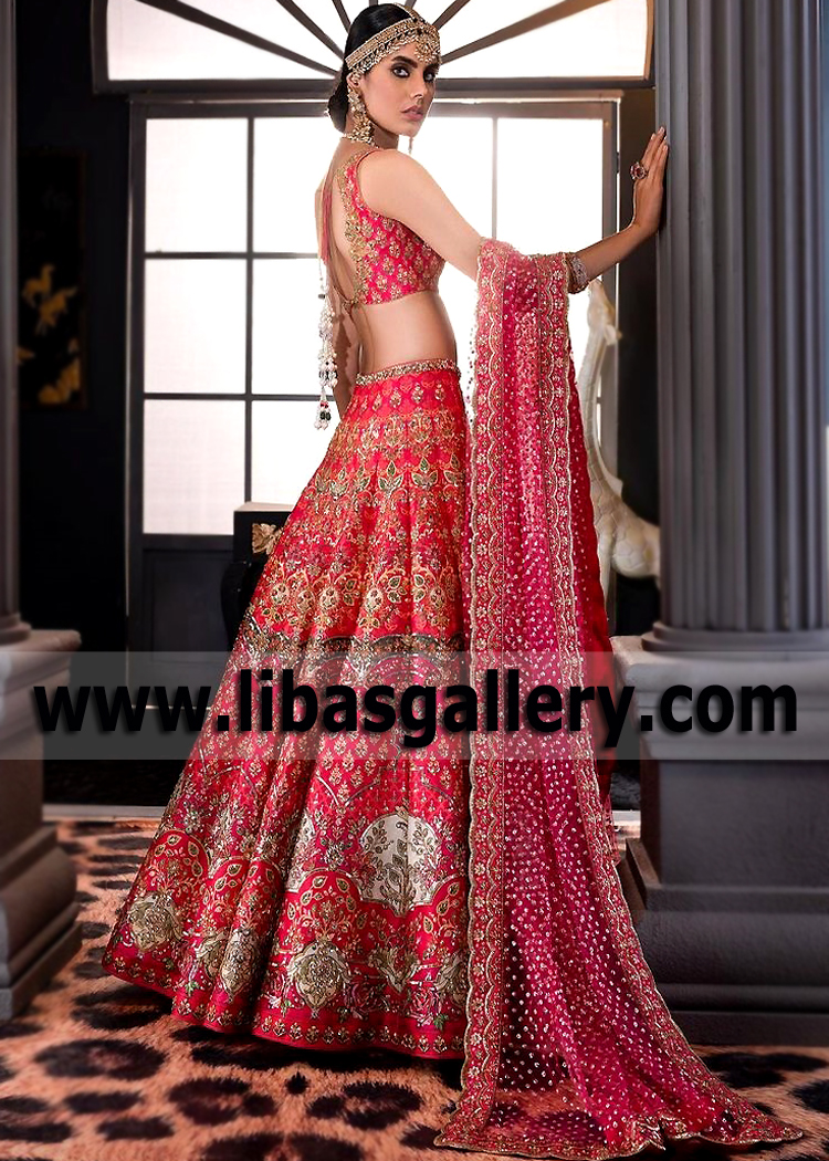 American Rose Clover Bridal Lehenga