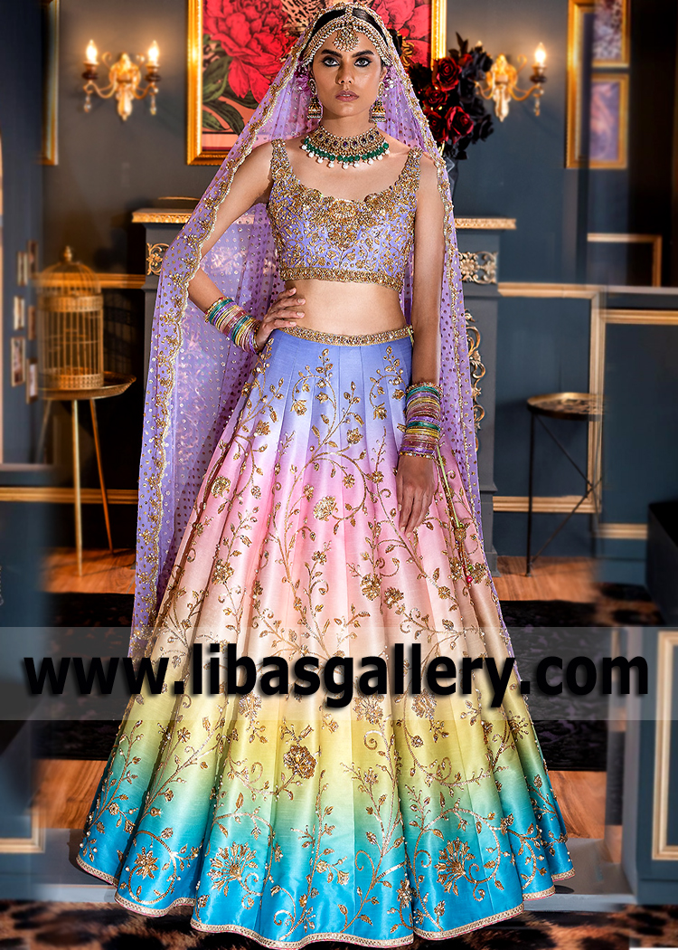 Romantic Lavender Ombre Lehenga