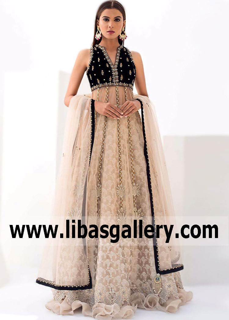 Black Tan Despacito Wedding Lehenga