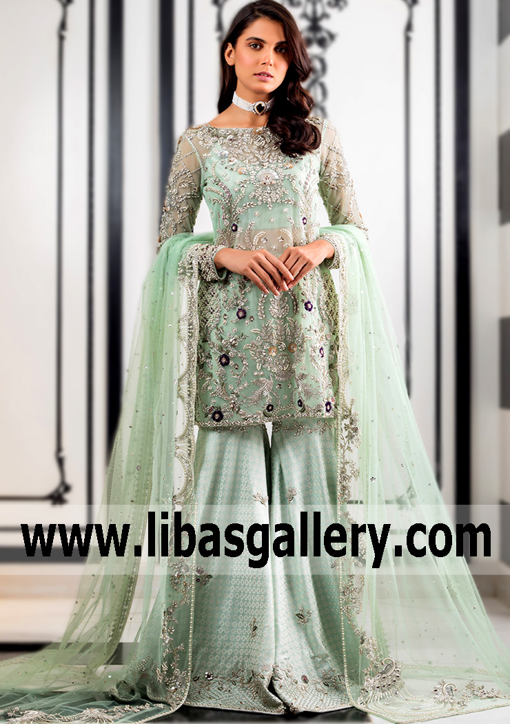 Designer Wedding Guests Gharara Dresses Norcross GA USA Indian Bridesmaid Gharara Wedding Dresses
