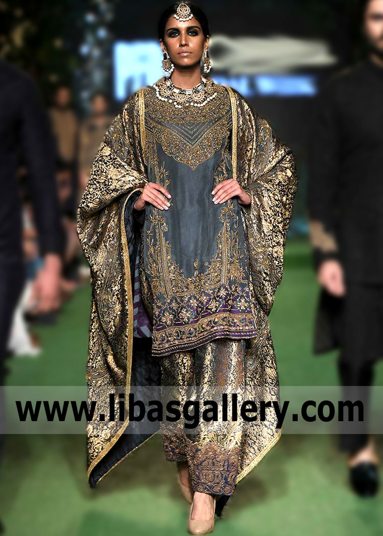 Dark Electric Blue Paolina Occasion Wear Salwar Kameez