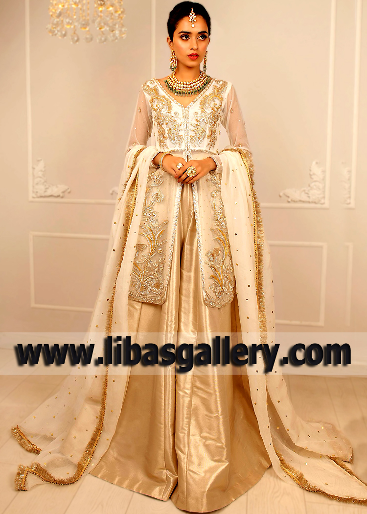 Off White Nikah Bridals Montgomery Village Maryland USA Pakistani Bridal Dresses for Nikah Engagement