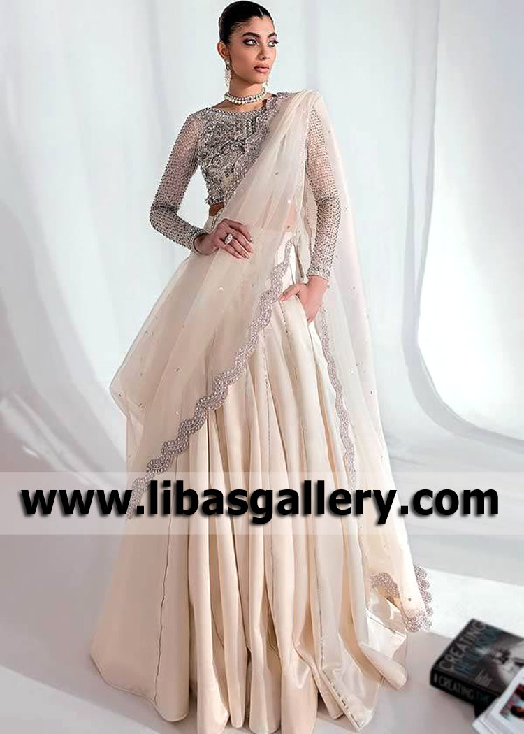 Ivory Iris Wedding Lehenga Design