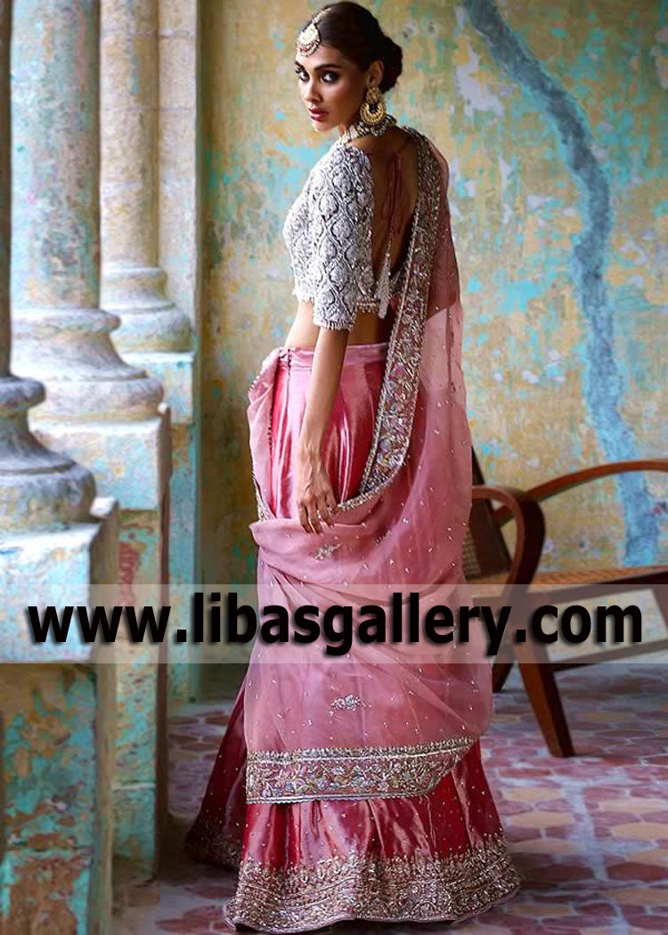 Cerise Pink Freesia Wedding Lehenga