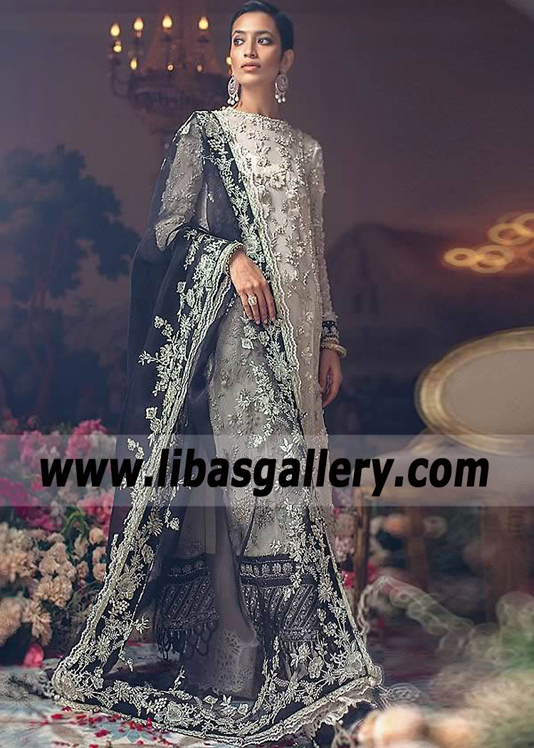 Ivory Black Salix Wedding Occasion Dress
