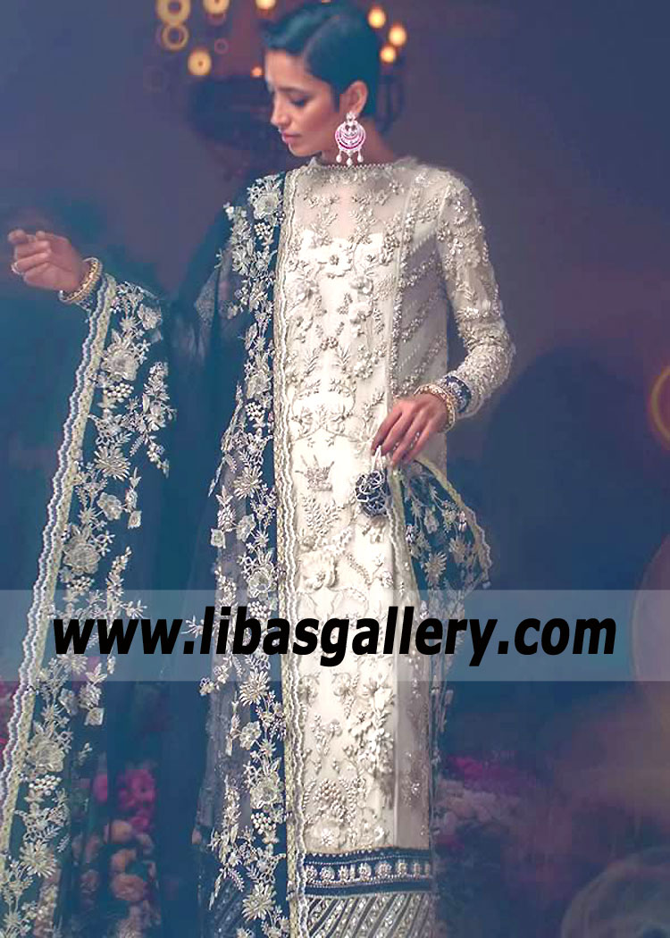 Ivory Black Salix Wedding Occasion Dress