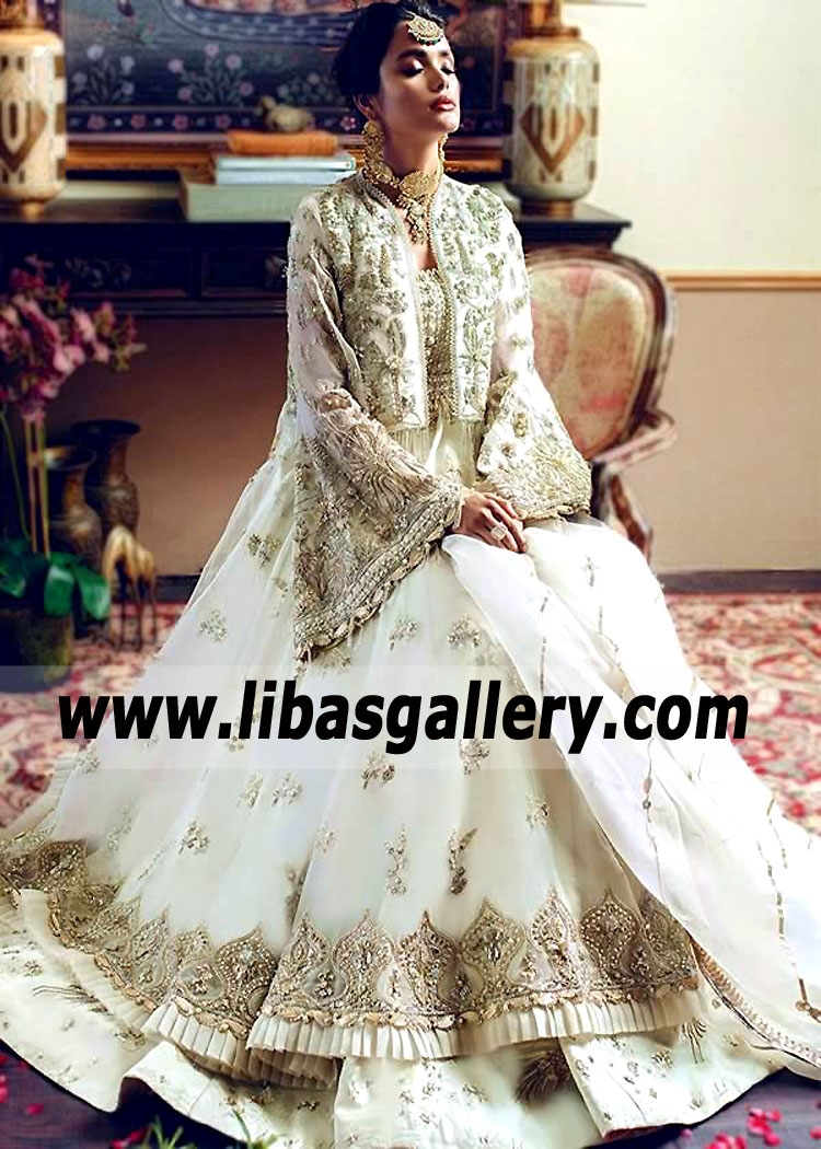 Off White Kerria Embroidered Bolero Jacket Suit