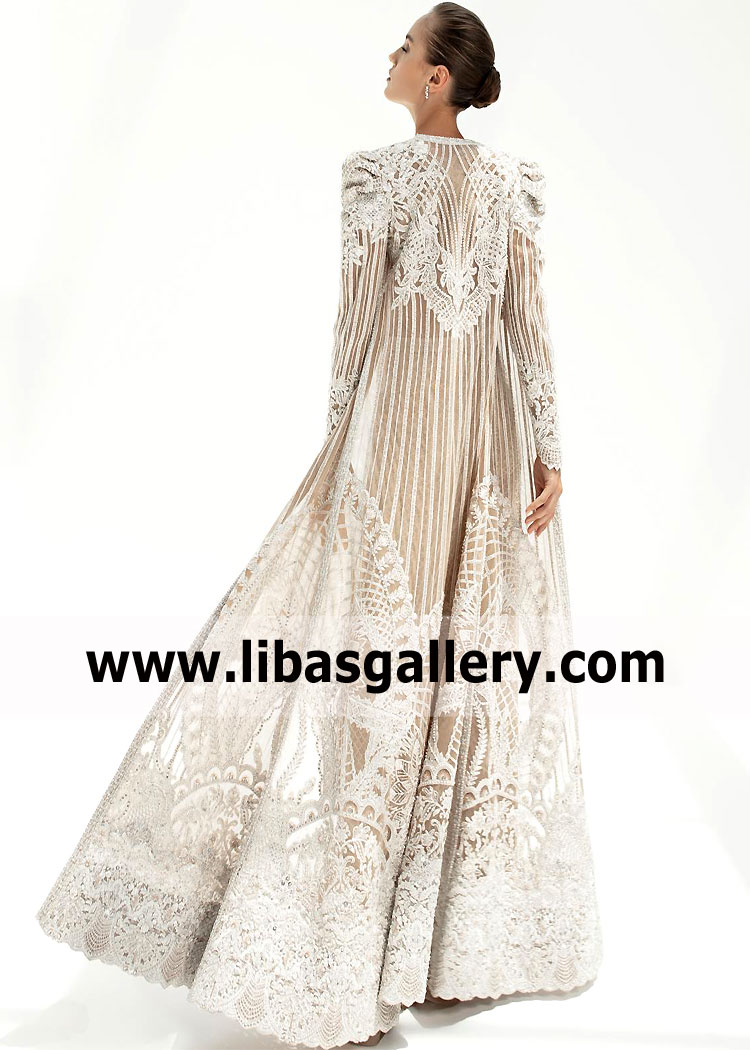 Tan Anemone Heavy Embellished Jacket Dress