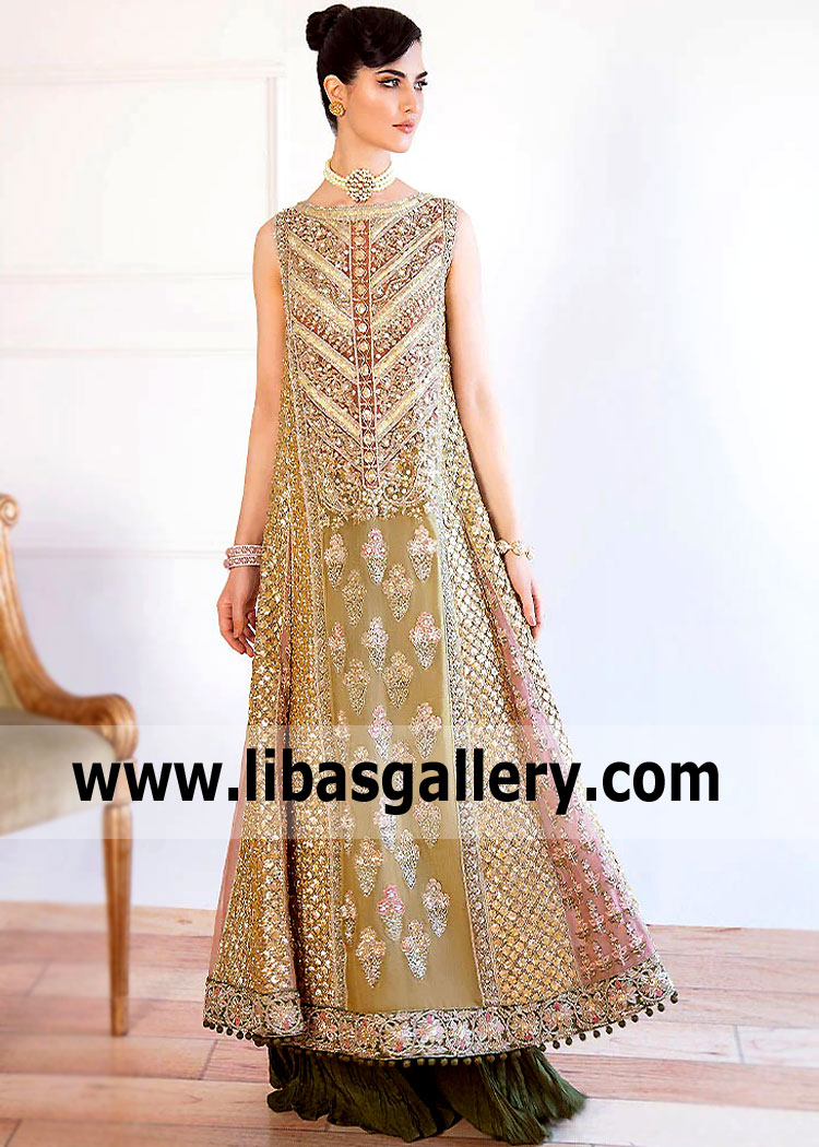 Multi Bergenia Bridal Party Lehenga