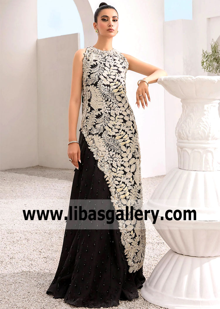 Black Bridesmaid Lehenga Suit