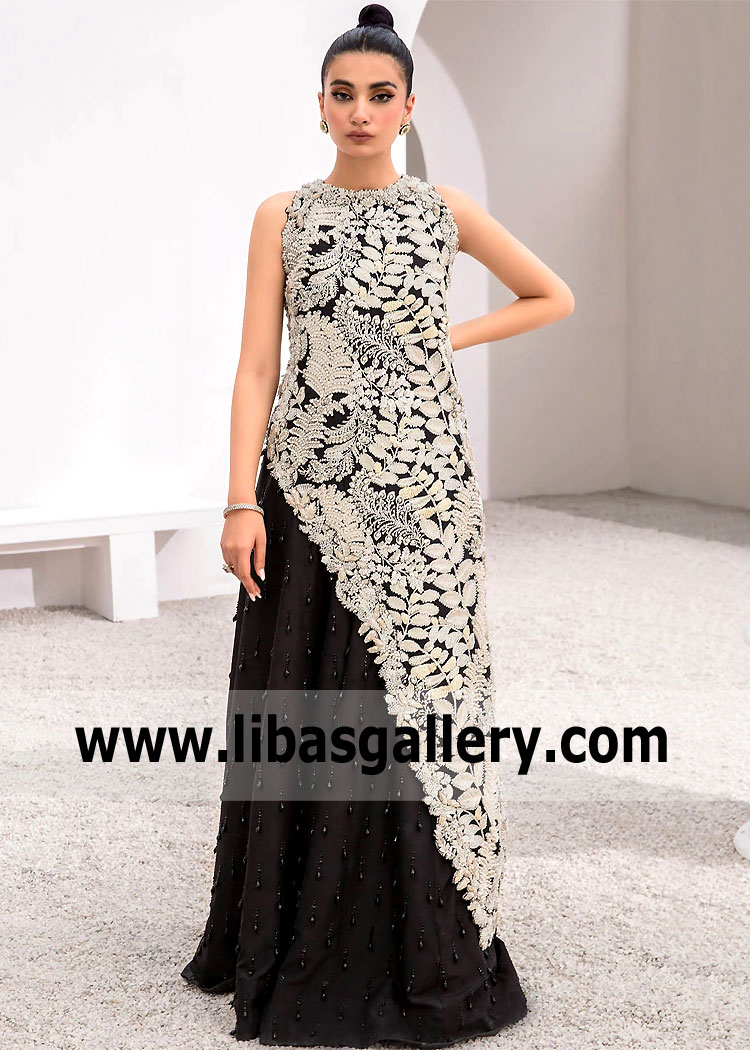 Black Bridesmaid Lehenga Suit