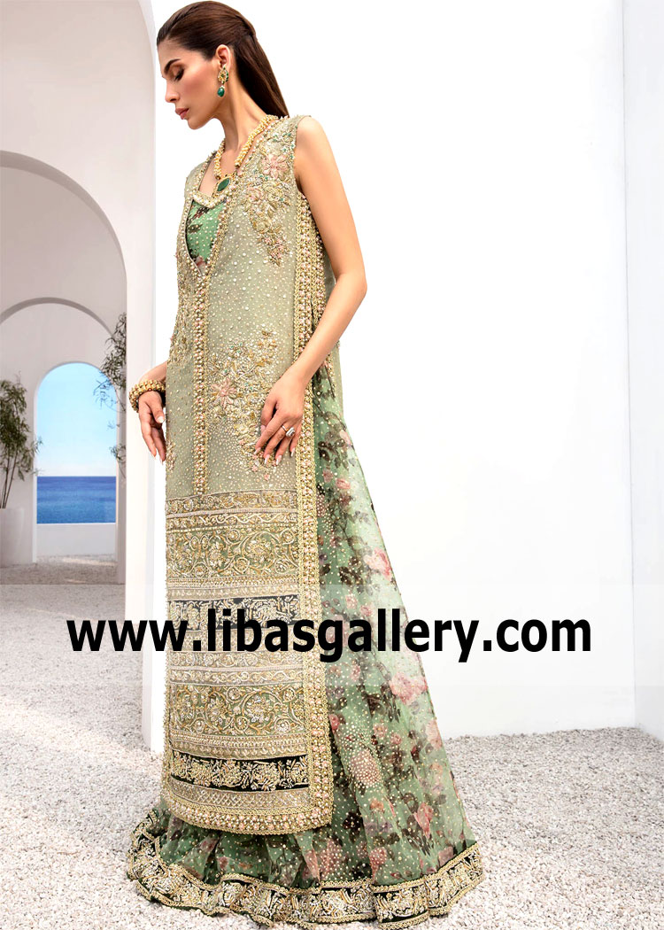 Mint Green Bloom Majestic Lehenga