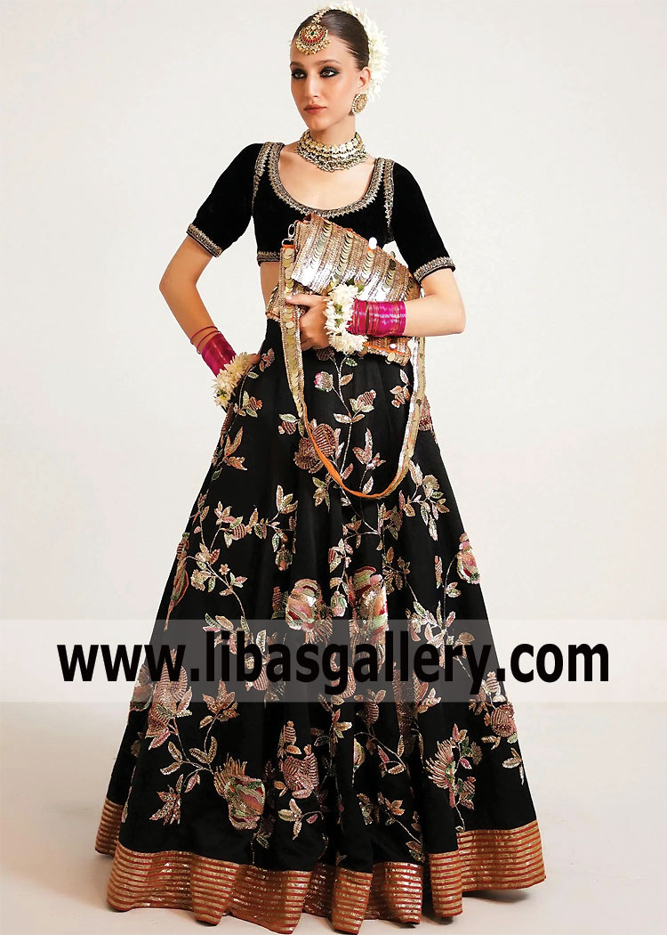 Black Alcea Luxury Formal Lehenga Choli