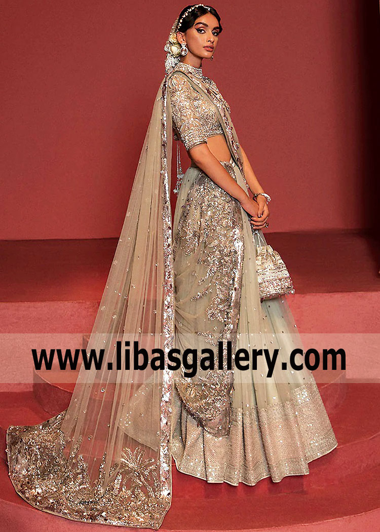 Dutch White Lily Lehenga Choli