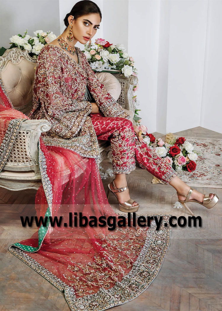 Red Amaryllis Angarkha Style