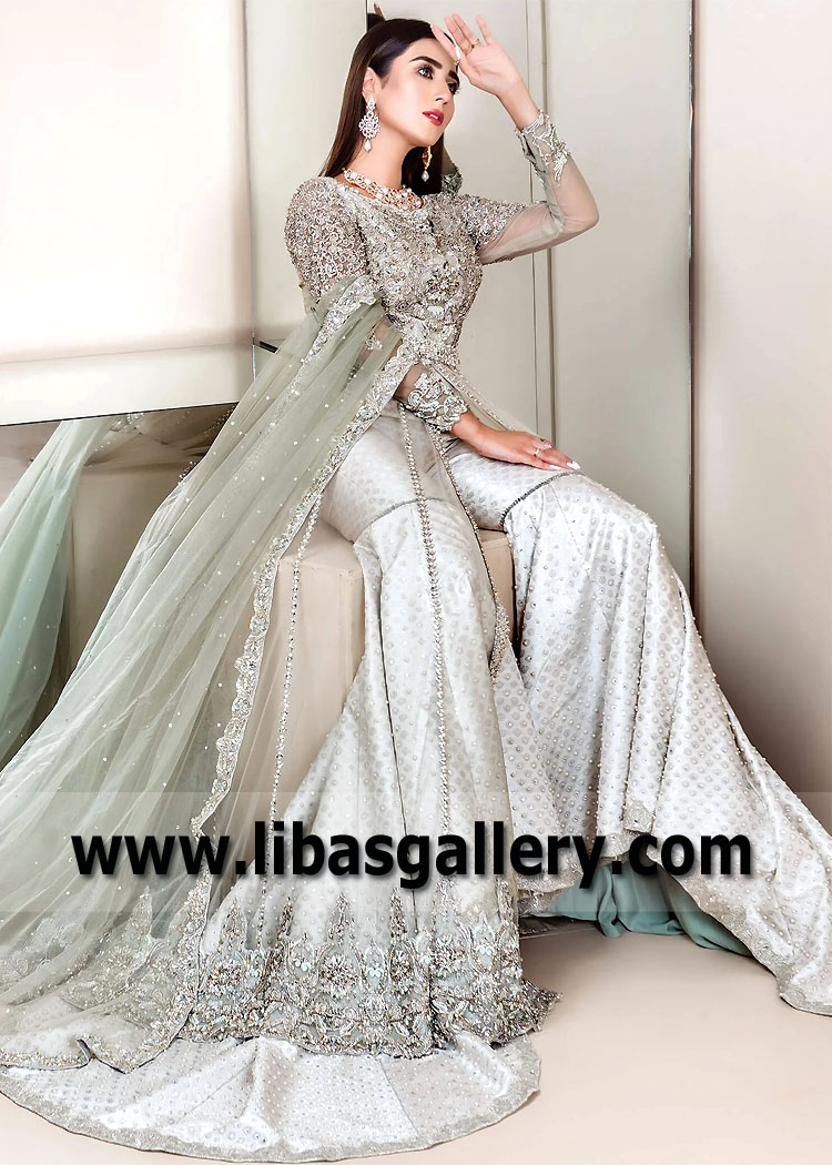Cambridge Blue Laurel Two Legged Sharara