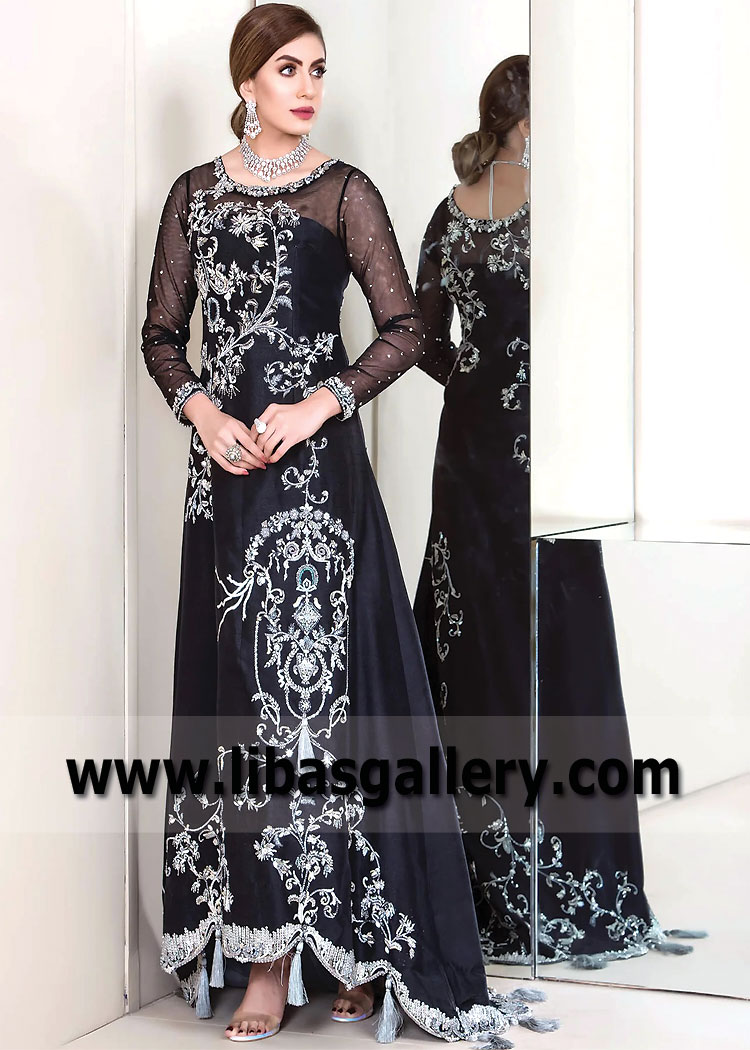 Pakistani Designer Maxi Dress for Wedding Huntington New York USA Wedding Maxi Dresses