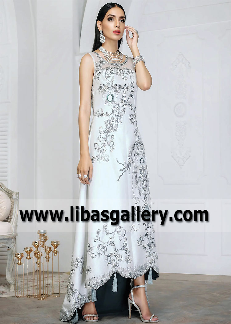 Anti Flash White Pansy Gown