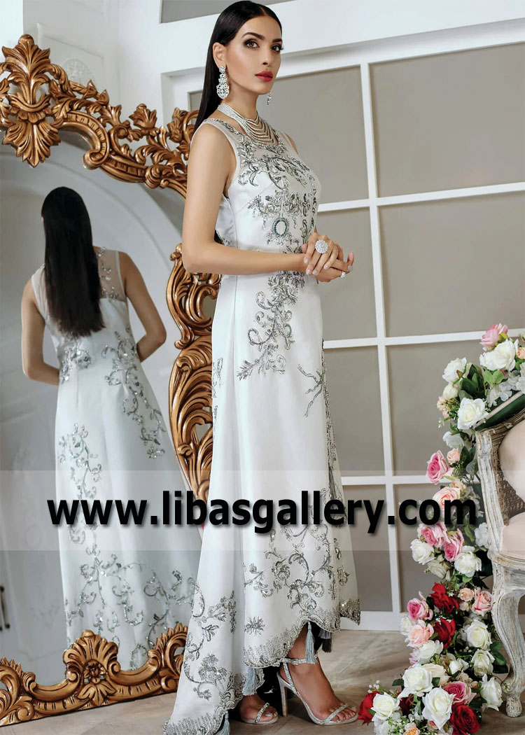 Anti Flash White Pansy Gown